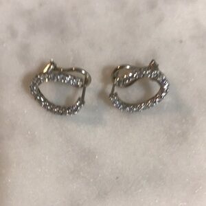 Diamond French back earrings .50 each total Ct 100